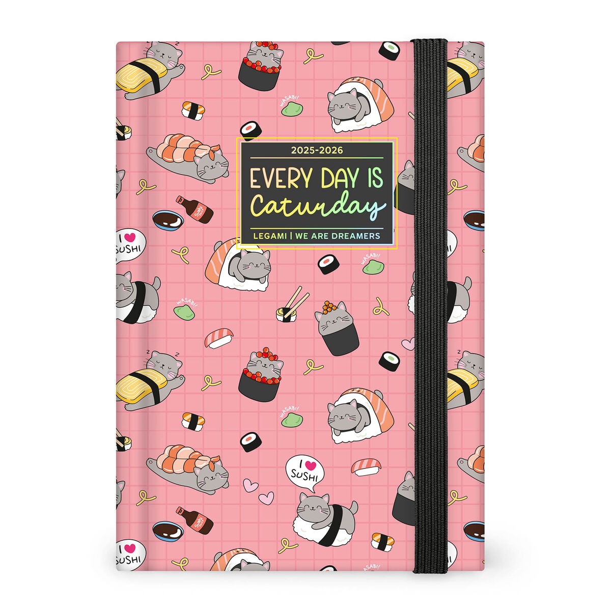 Agenda 16 Mesi Giornaliera Fotografica Medium - Sushi Cat