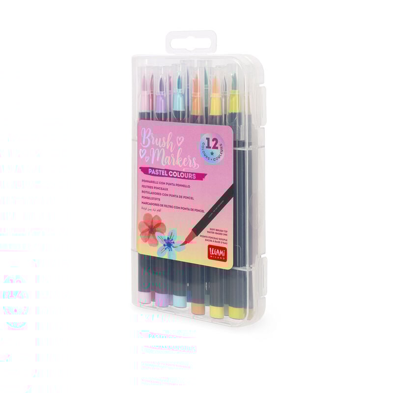 Set di 12 Pennarelli con Punta Pennello - Brush Markers